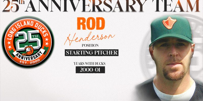 Rod Henderson Named to Ducks’ 25th Anniversary team