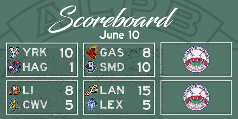 Atlantic League Results, Tuesday, June 10, 2025