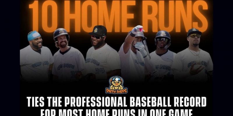 Charleston Dirty Birds set record with 10 home runs in a game