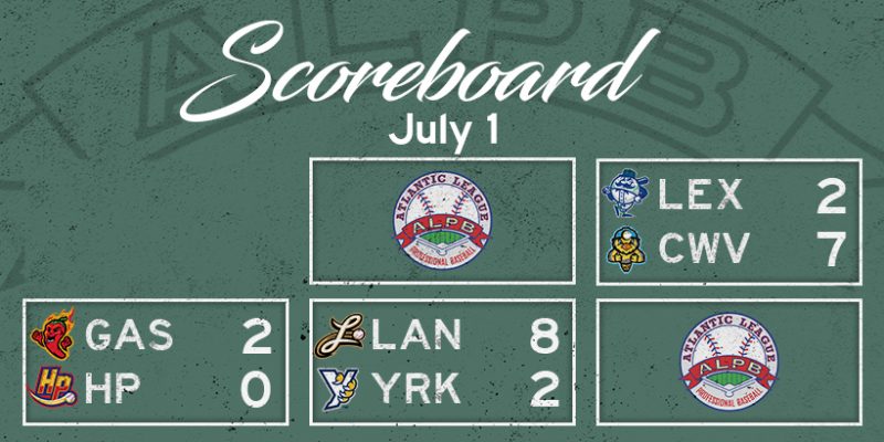 Atlantic League Results, Tuesday, July 1, 2025