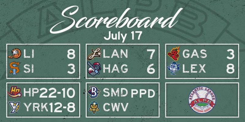 Atlantic League Results, Thursday, July 17, 2025
