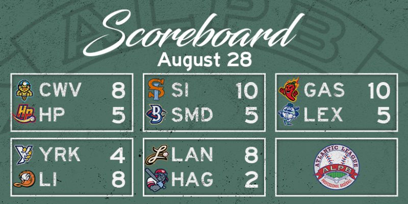 Atlantic League Results, Thursday, August 29, 2025