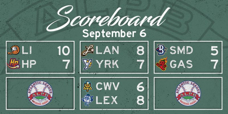Atlantic League Results, Saturday, September 6, 2025