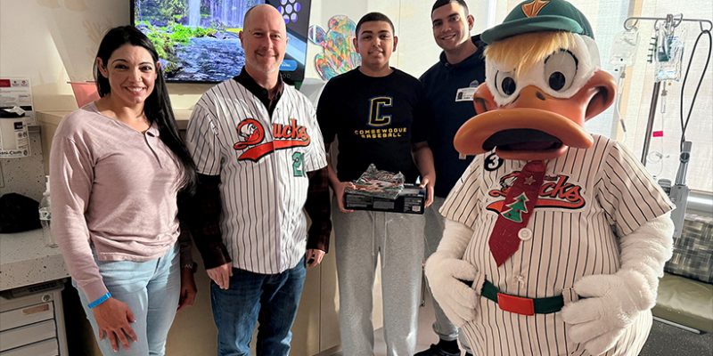 Ducks spread holiday cheer at local pediatric units
