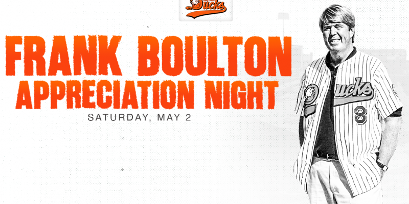 Frank Boulton Appreciation Night May 2 at Long Island