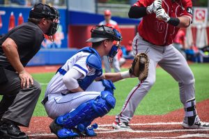 Rockers catcher in action