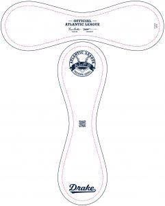 Close-up of QR code on baseball